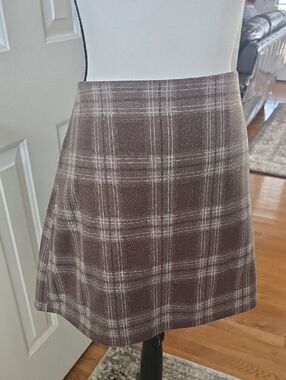 SO BRAND WOMENS JUNIOR PLUS SIZE BROWN PLAID MINI SKIRT SKORT SIZE 3X